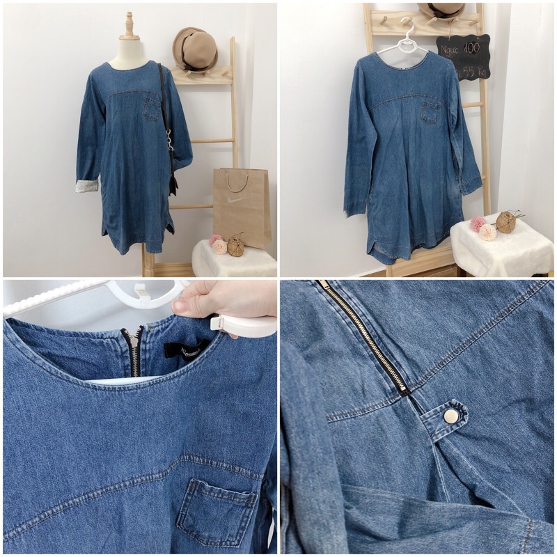 Đầm bò đầm jean denim dưới 60 kg