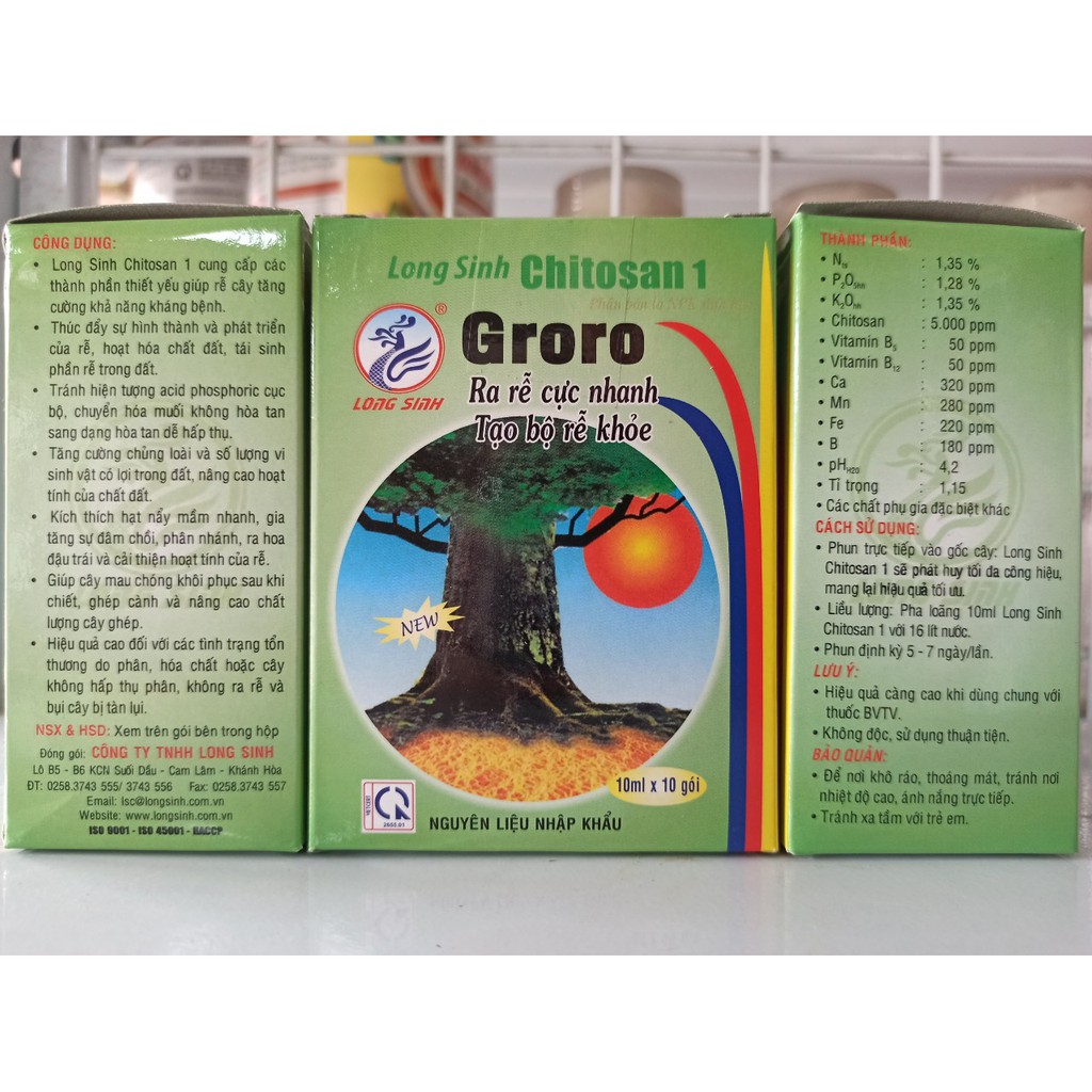 Phân bón lá NPK sinh học Groro - Ra rễ cực mạnh