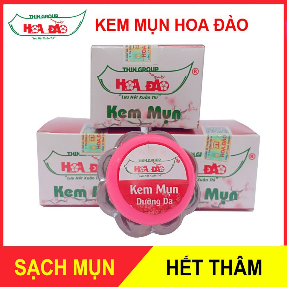 Kem mụn hoa đào hỗ trợ dưỡng da mụn trứng cá, mụn ẩn, mụn bọc, đầu đen