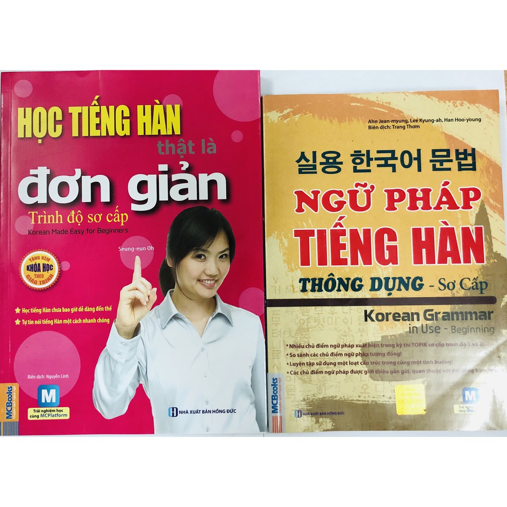 Sách - Combo Học Tiếng Hàn Thật Là Đơn Giản Trình Độ Sơ Cấp + Ngữ Pháp Tiếng Hàn Thông Dụng Sơ Cấp