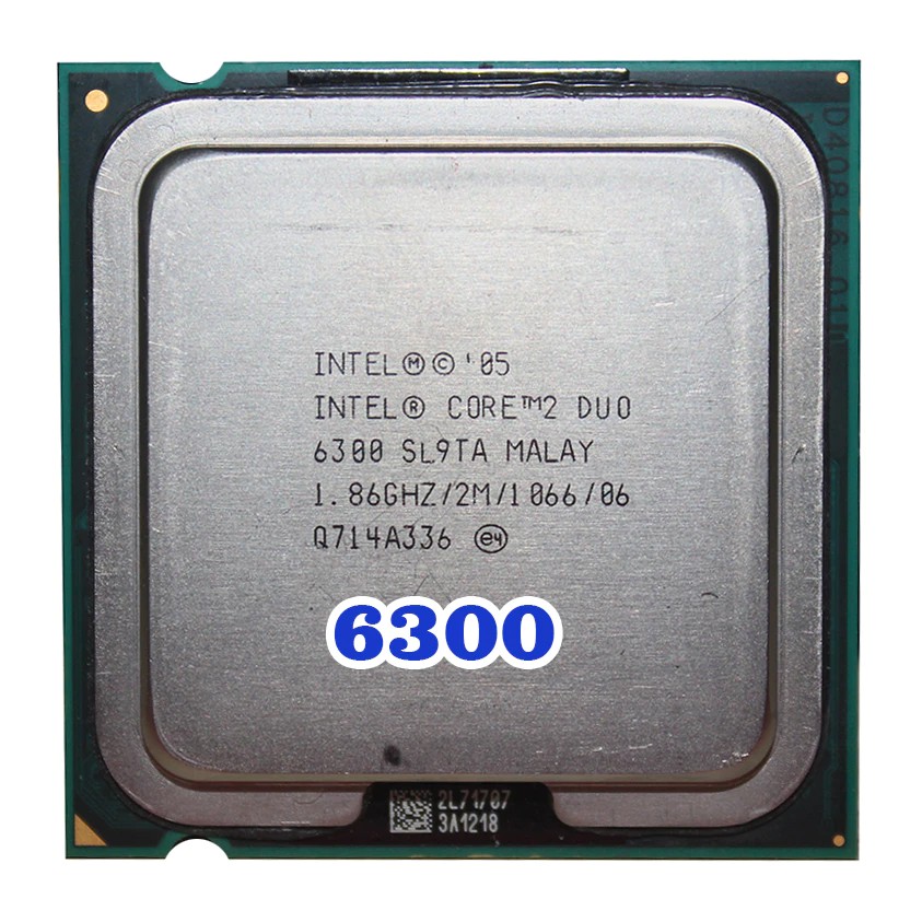 Bộ Xử Lý Cpu Intel Core 2 Duo E6300 (1.86Ghz / 2m / 1066mhz) 65w Socket Lga 775