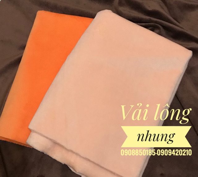 Vải lông nhung và phụ kiện dùng may doll siêu đẹp