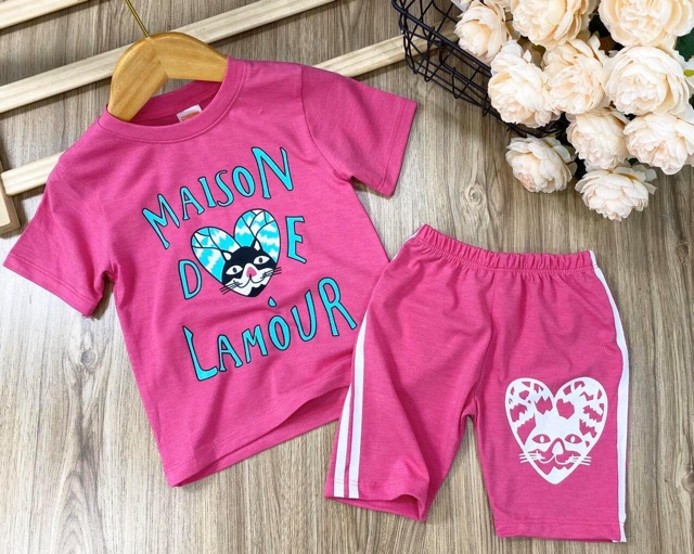 BỘ NGỐ BÉ GÁI THUN COTTON SIZE 8-20 KÝ