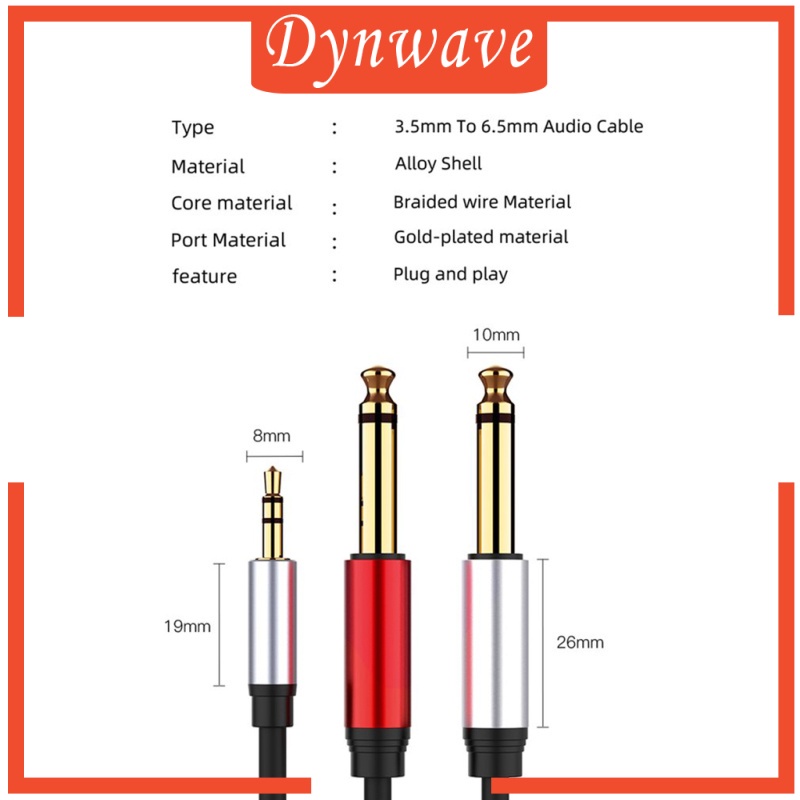 Dây Cáp Chuyển Đổi Âm Thanh Từ Giắc Cắm 3.5mm Sang 2x6.35mm Mono Male