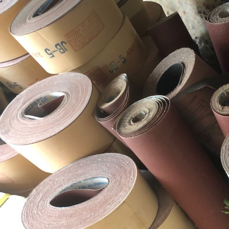 Giấy ráp, giấy nhám vải bản 10cm thô- mịn