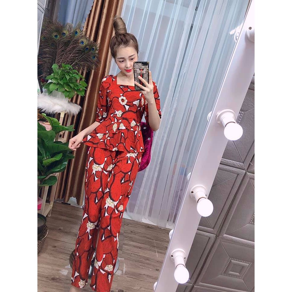 ĐỒ BỘ LỤA 100% CAO CẤP - HỌA TIẾT SIÊU YÊU, THOẢI MÁI - SP Y HÌNH