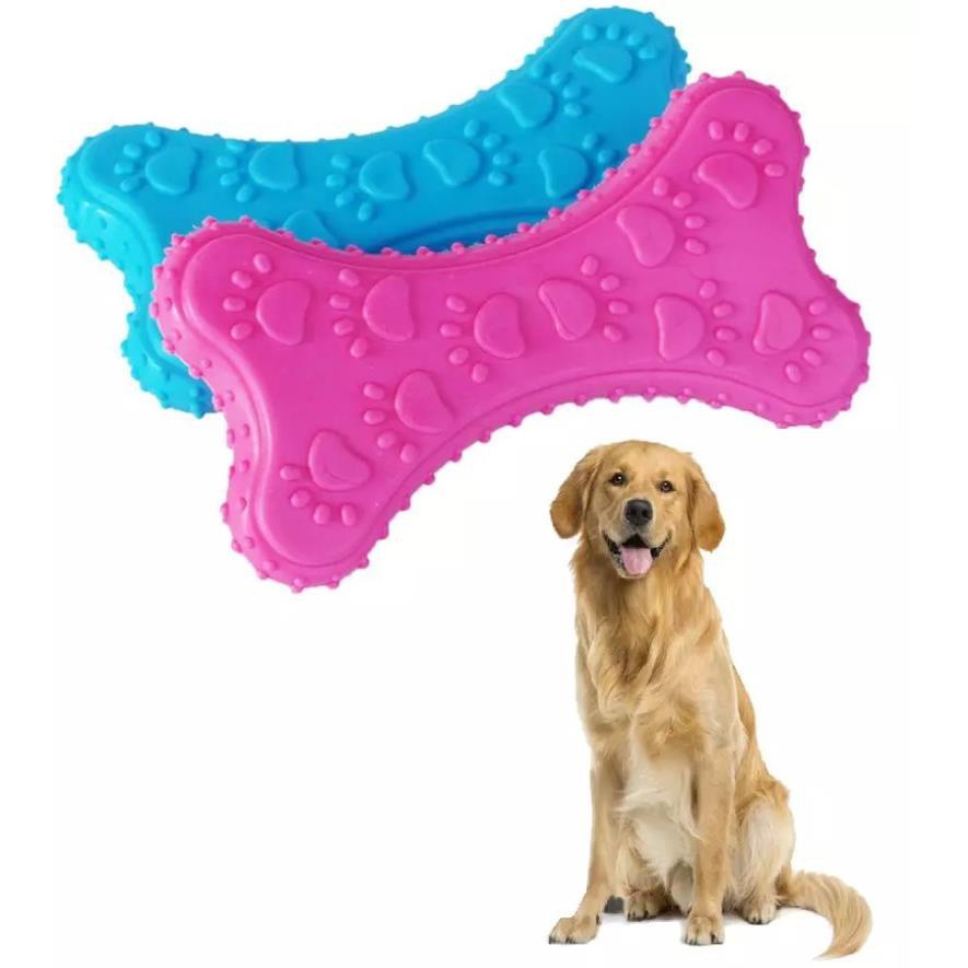 CTVD- Xương đồ chơi cho chó mèo- Xương cao su dẻo siêu bền 10cm phù hợp chó dưới 10kg chống cắn phá
