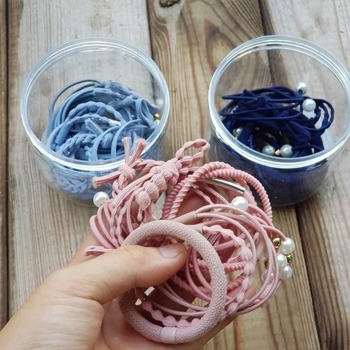 HỘP CHUN BUỘC TÓC 12 CHI TIẾT  SANG TRỌNG