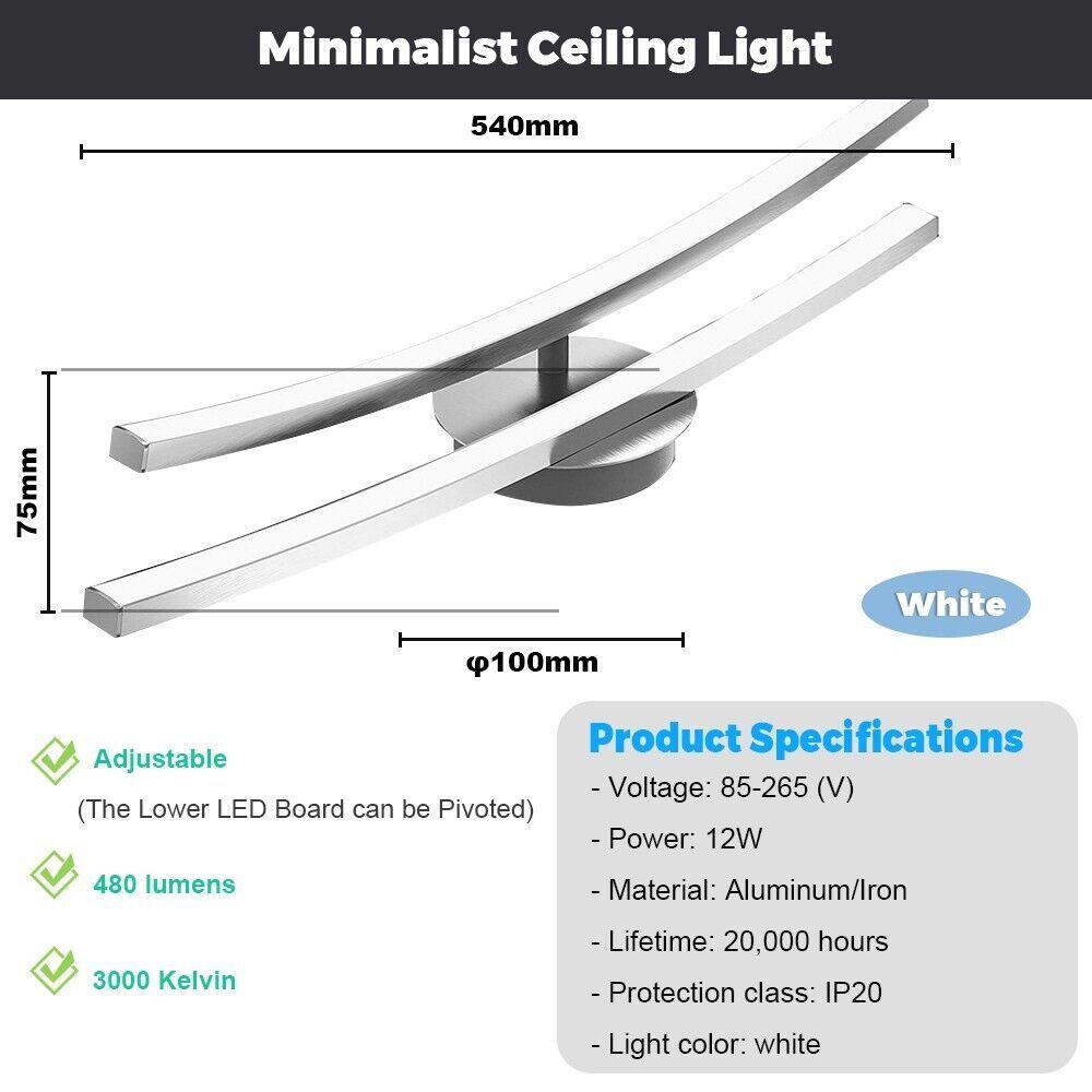 Đèn LED Gắn Trần Nhà Ánh Sáng Trắng Đen Độc Đáo