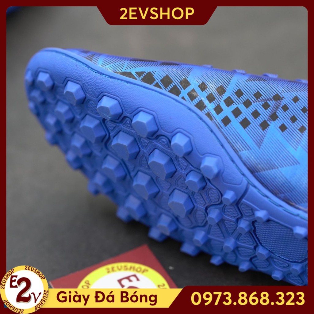 Giày đá bóng thể thao nam Fovi Debut Xanh Dương, giày đá banh cỏ nhân tạo đế mềm - 2EVSHOP