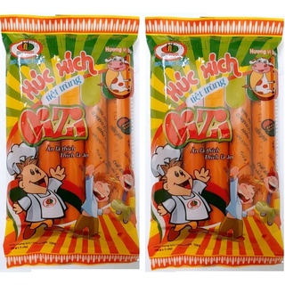 Gói xúc xích tiệt trùng 100gr vị bò, heo giao ngẫu nhiên - công ty Dabaco Food