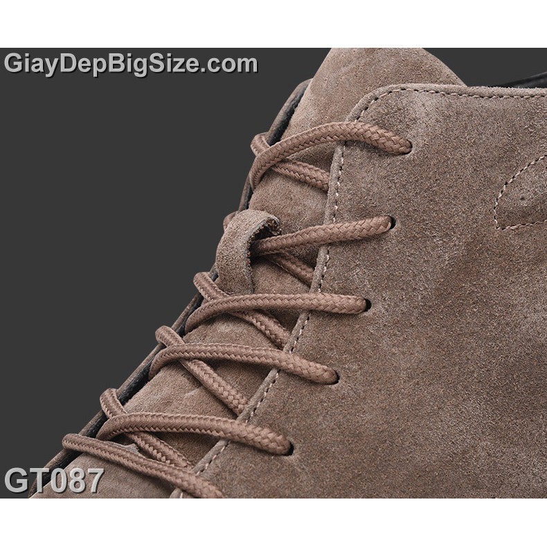 Giày boot (bốt) da bò, giày đốc cổ cao big size cỡ lớn cho nam chân to