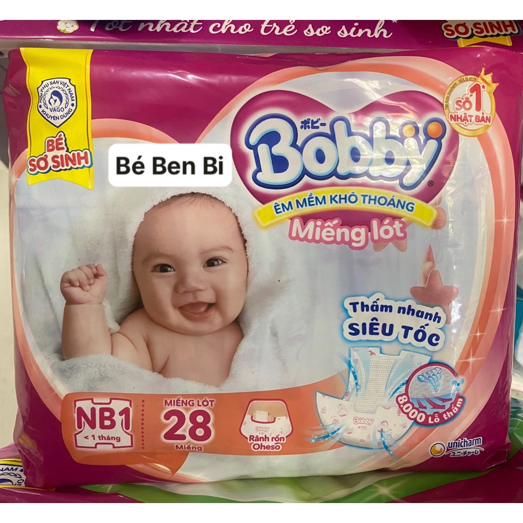 Miếng lót sơ sinh Bobby Newborn 1-28 miếng