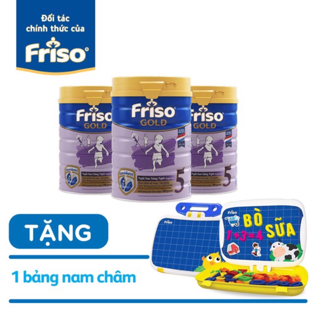 (HCM)COMBO 3 lon FRISO GOLD 5 900g (tặng quà)