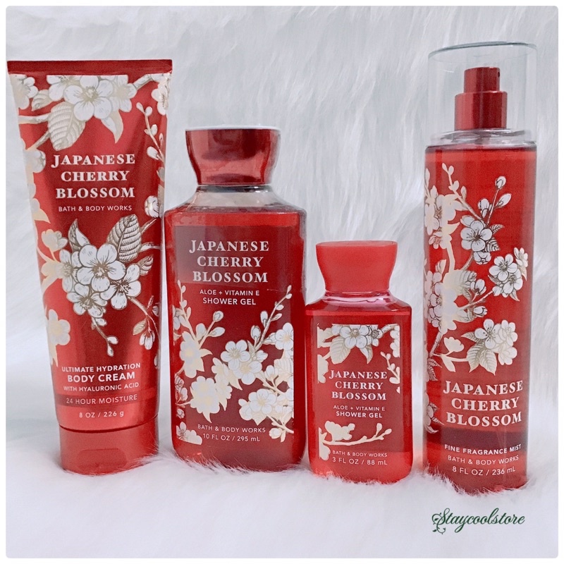 JAPANESE CHERRY BLOSSOM- Bộ Xịt thơm Sữa tắm Dưỡng thể toàn thân Body Mist Bath&Body Works❤l