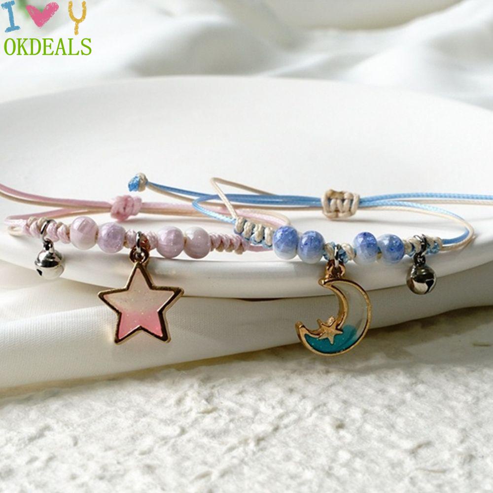 Vòng Tay Hình Mặt Trăng/Ngôi Sao Có Thể Điều Chỉnh Cho Cặp Đôi