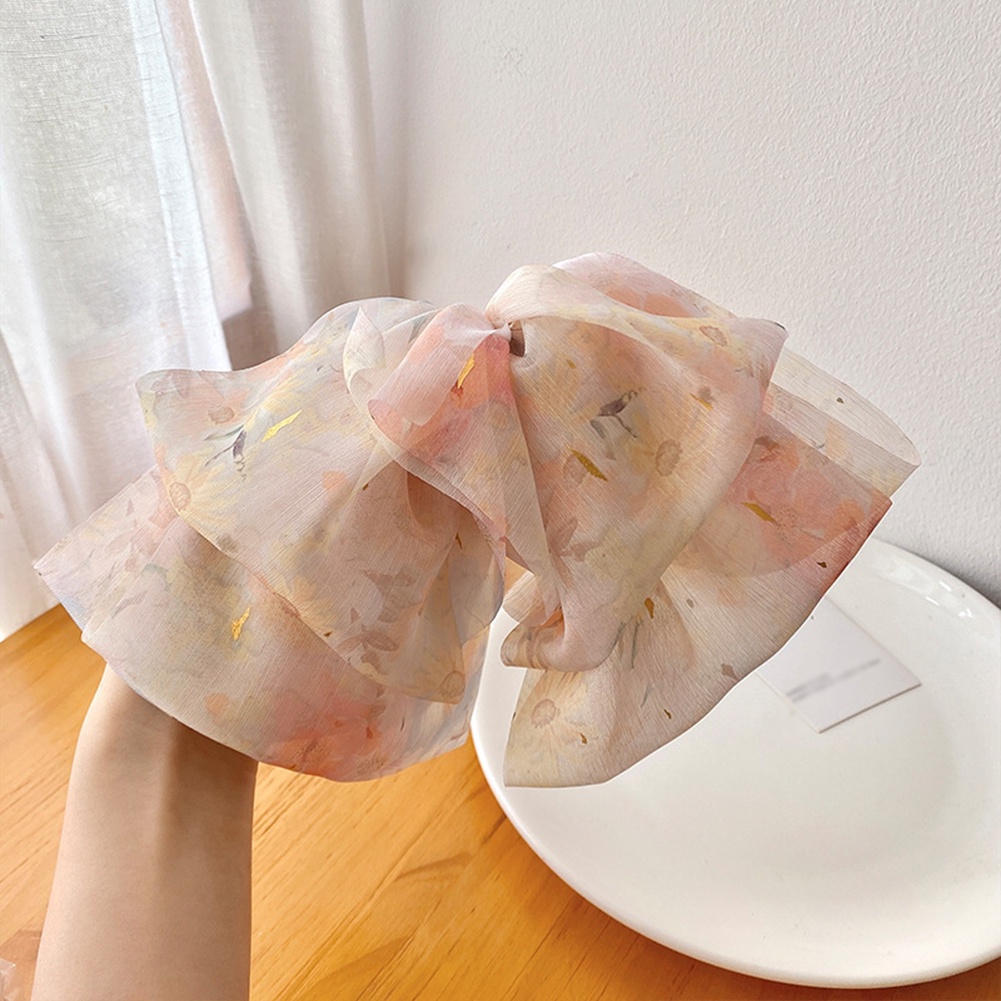 Kẹp Tóc Nơ Vải Voan Xinh Xắn Ngọt Ngào Cho Nữ