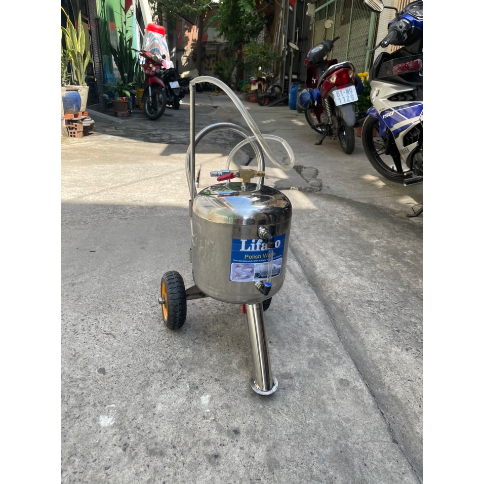 Máy hút nhớt, hút dầu 8 lít, bình inox 304