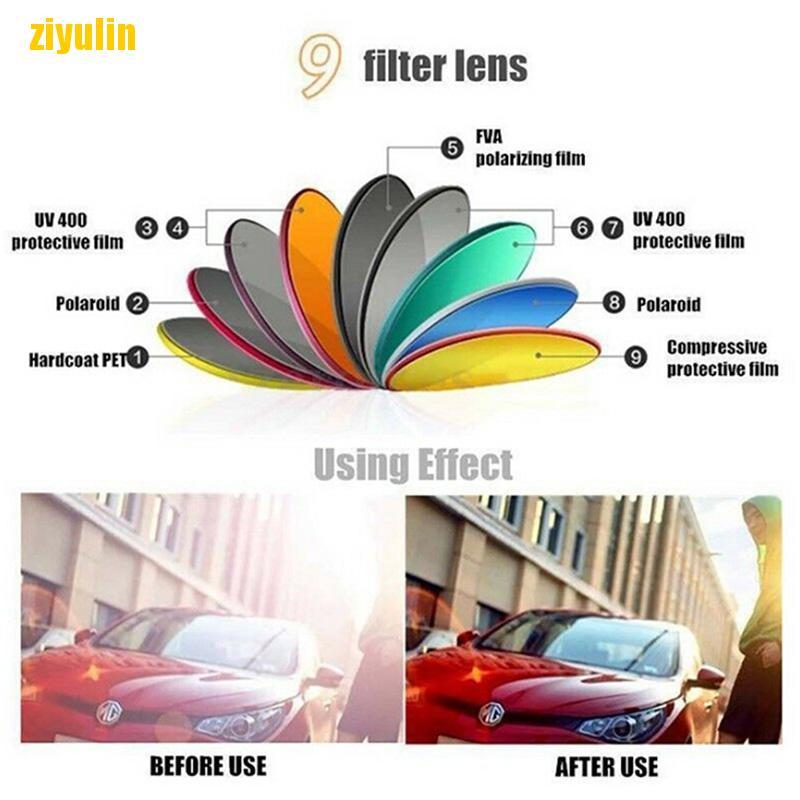 Kẹp Kính Mát Phân Cực Hình Vuông Sáng Tạo Mẫu Mới 2019 Dành Cho Nam