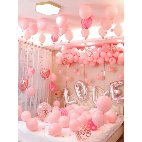 FREESHIP 50k - Set Bóng Trang Trí Phòng Cưới BC08 { Tặng bơm + keo }