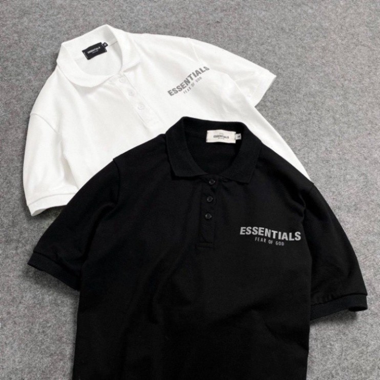 Áo phông có cổ chữ ESSENTIALSS  [FREESHIP] Áo phông cotton chất đẹp mát, áo unisex, áo phông trắng đen các kiểu | BigBuy360 - bigbuy360.vn