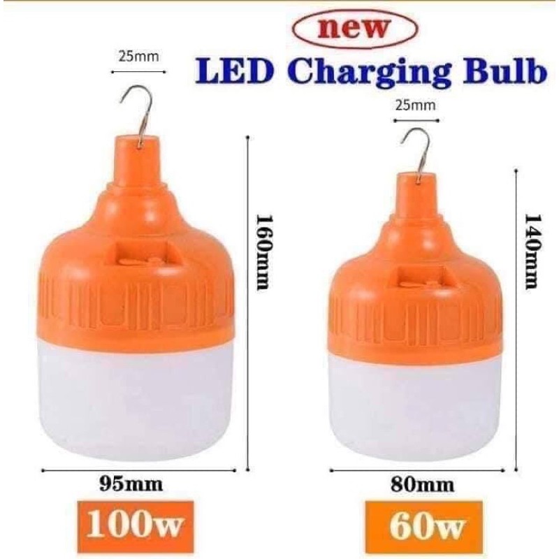 Bóng đèn led tích điện dùng 6h đến 8h.