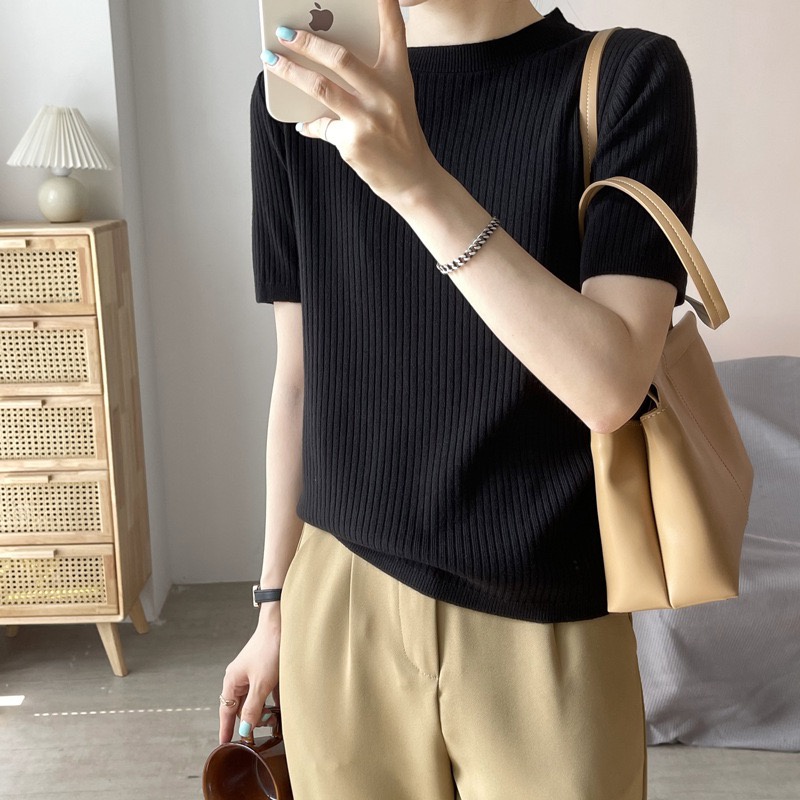 Áo len tăm cộc tay