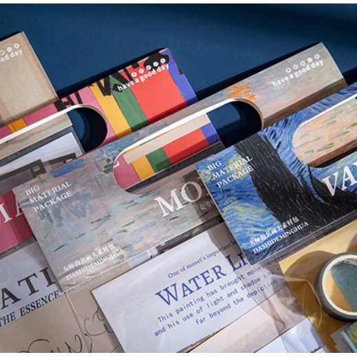 Bộ 36 chi tiết sticker postcard Master paintings set decor trang trí phòng, sổ tay | BSQ038