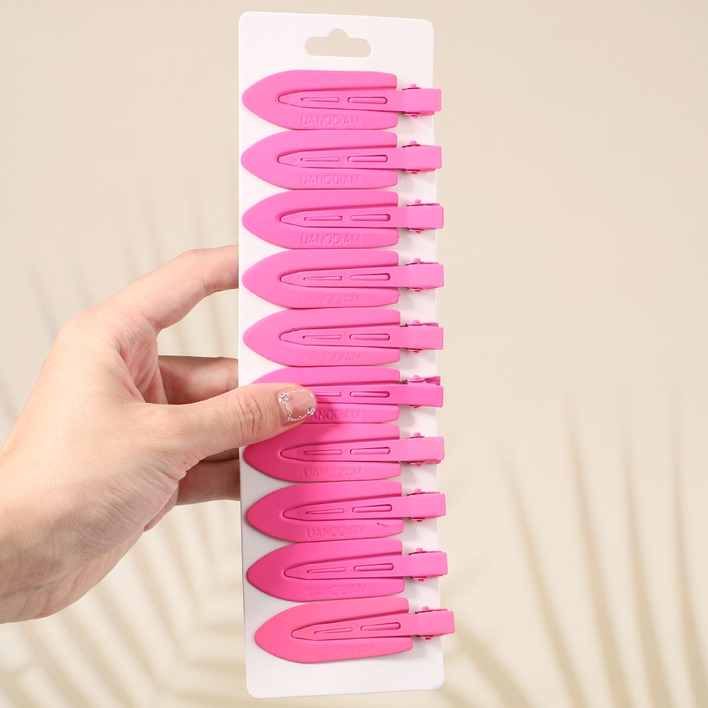 Set 10 Kẹp tóc KIDSBOWS hỗ trợ rửa mặt màu trơn thời trang Hàn Quốc cho nữ