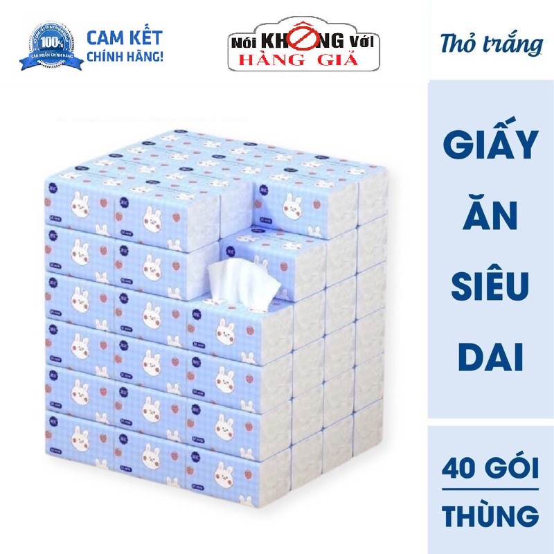 THÙNG 40 GÓI GIẤY THỎ/ THÙNG 30 GÓI GIẤY ĂN GẤU TRÚC SIPIAO 6021