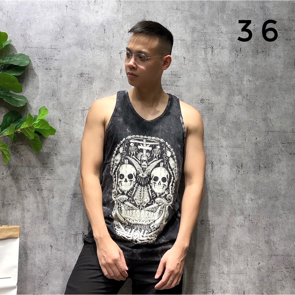 Áo ba lỗ gym sát nách thể thao tanktop unisex bigsize cotton cao cấp SNTL 72
