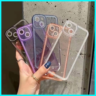 Ốp Silicon trong suốt nhũ viền ip 13/ip13pro/ip13 pro max