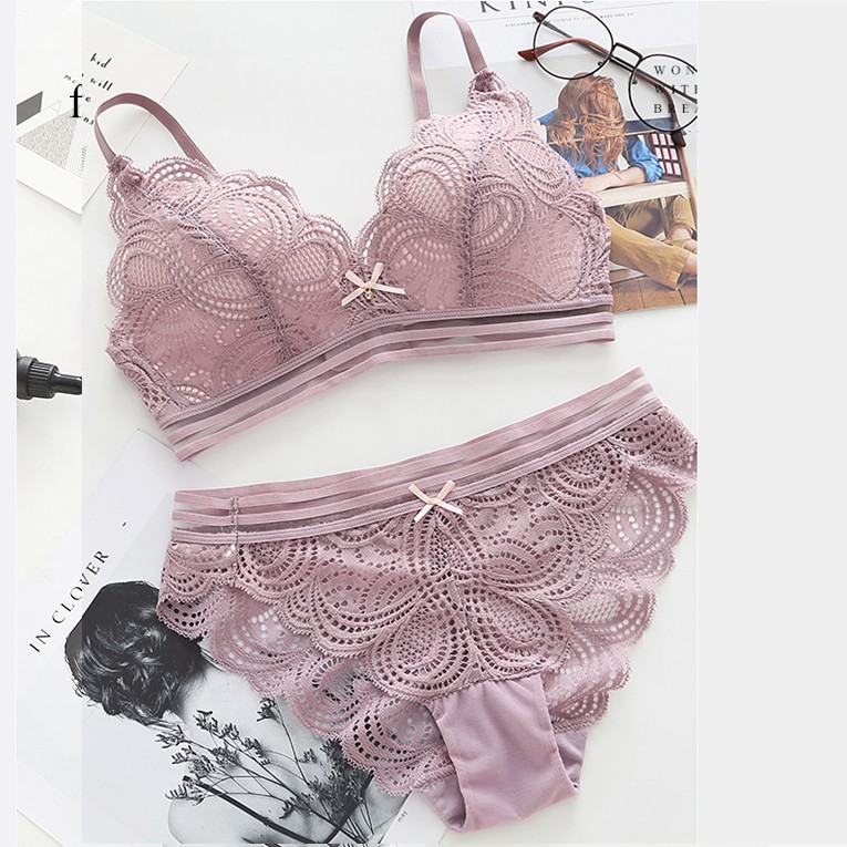 Set Đồ Lót Ren Không Gọng Lily Xinh Đẹp- SB024