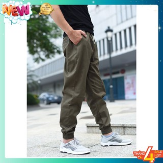 Quần Jogger Kaki Nam Cao Cấp Co Giãn 4D [ M08 Xanh Rêu]