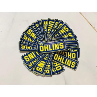 Logo ohlins xanh vàng tem chống nước ko bay màu