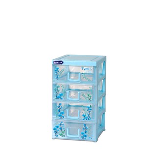 Tủ nhựa mini Duy Tân Tomi-S 4 ngăn 15.5 x 19 x 27,5 cm (4N)