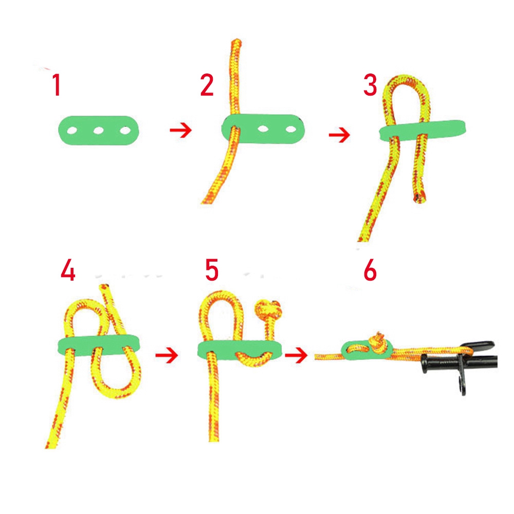 Bộ 5/10 phụ kiện giữ dây buộc túp lều 3 lỗ chống trượt có thể điều chỉnh kích thước