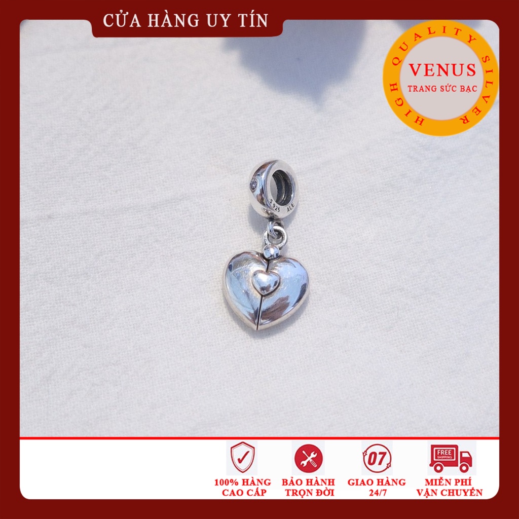 [Charm bạc 925 cao cấp] Charm treo tim mở nắp- Mã sản phẩm VENUSTMN