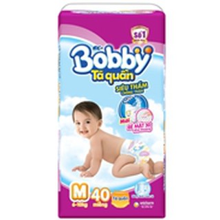 [gia re] Tã/Bỉm dán Bobby size M48/ L42/ XL38 - (mẫu mới) {chat luong}