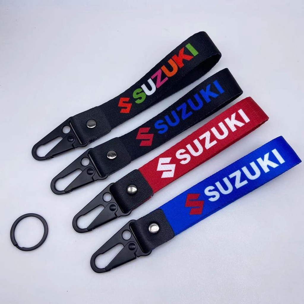 Móc Khóa Xe Máy Vải Satin, Đầu Khóa Đồng Cao Cấp