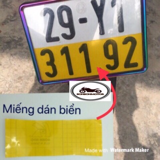 Decal Dán Biển Số Xe