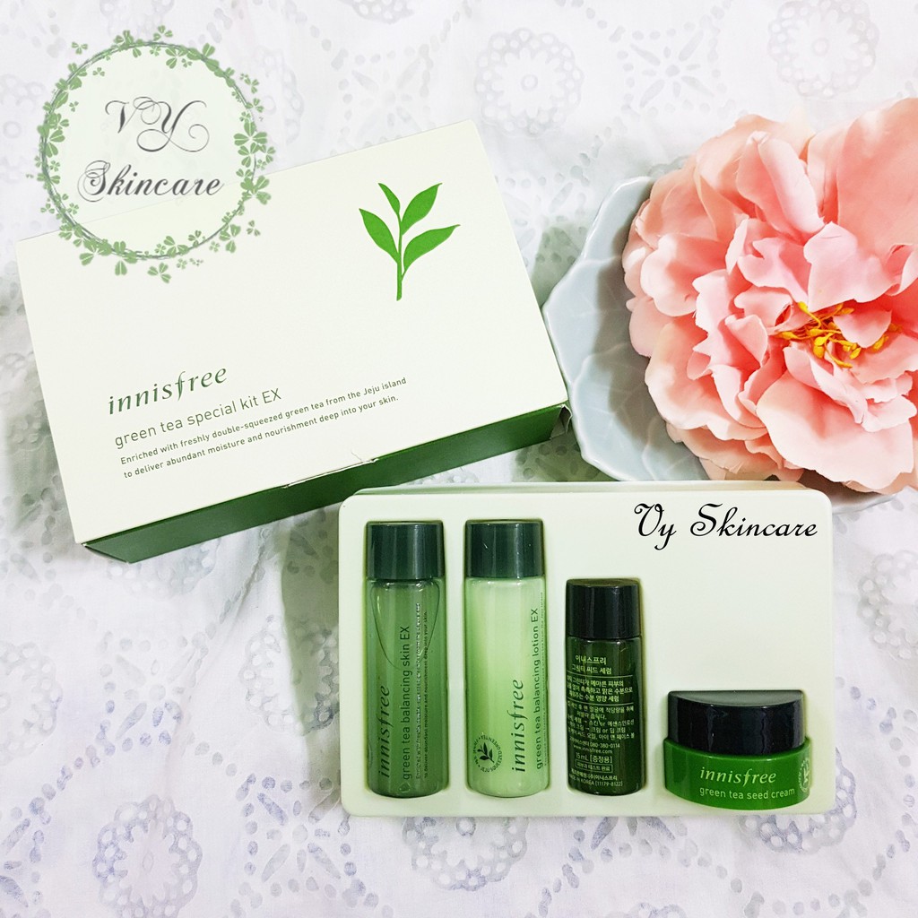 Bộ Kit Dưỡng Da Trà Xanh 4 Món Innisfree Green Tea Special Kit EX ( MẪU MỚI 2019 ) | BigBuy360 - bigbuy360.vn