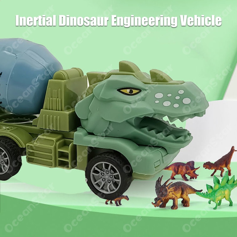 Set 4 mô hình đồ chơi SEA SUN TOYS xe công trình thiết kế khủng long độc đáo cho bé