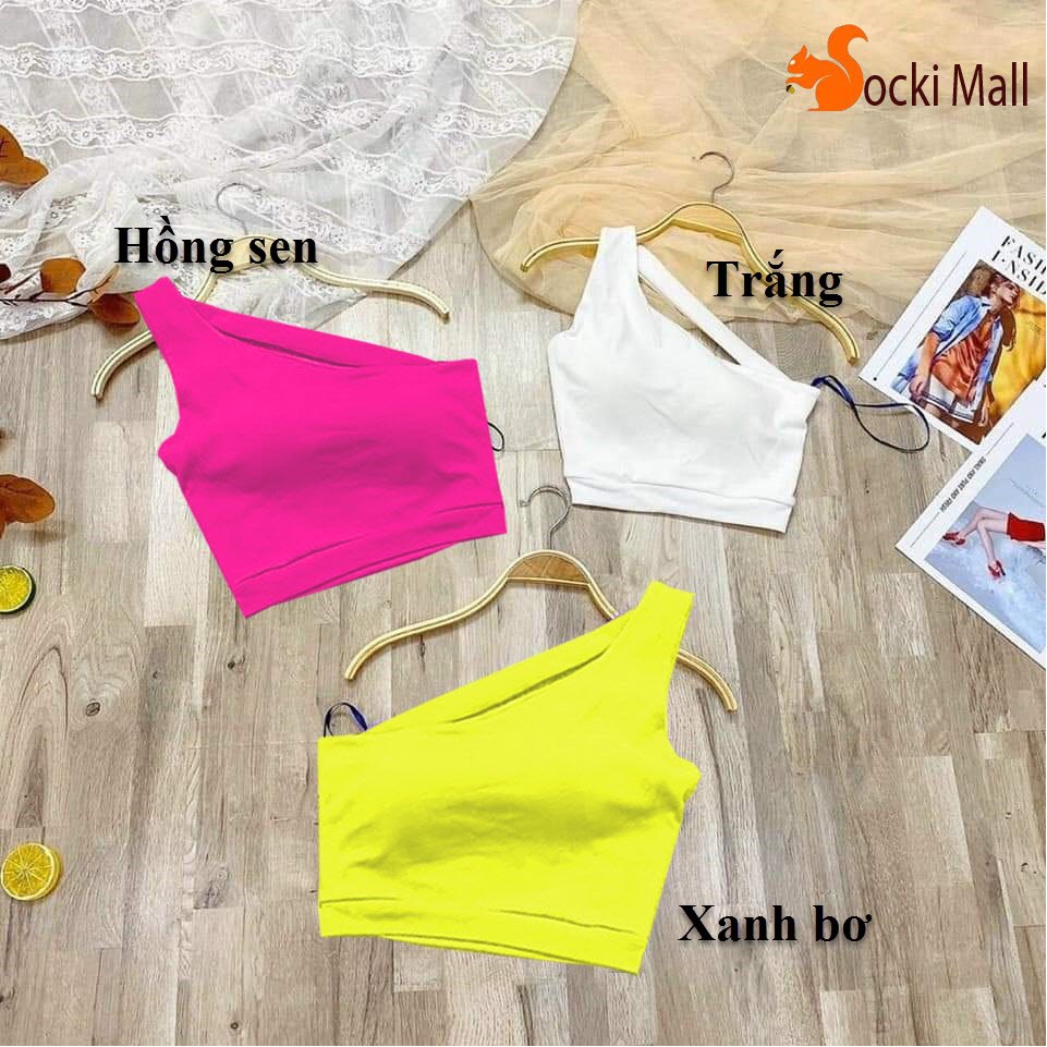 Thời trang trẻ em - Áo thun bé gái, kiểu sport body, lệch vai, thể thao - Socnaukids