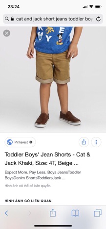 Quần short jeans Cat&Jack bé trai