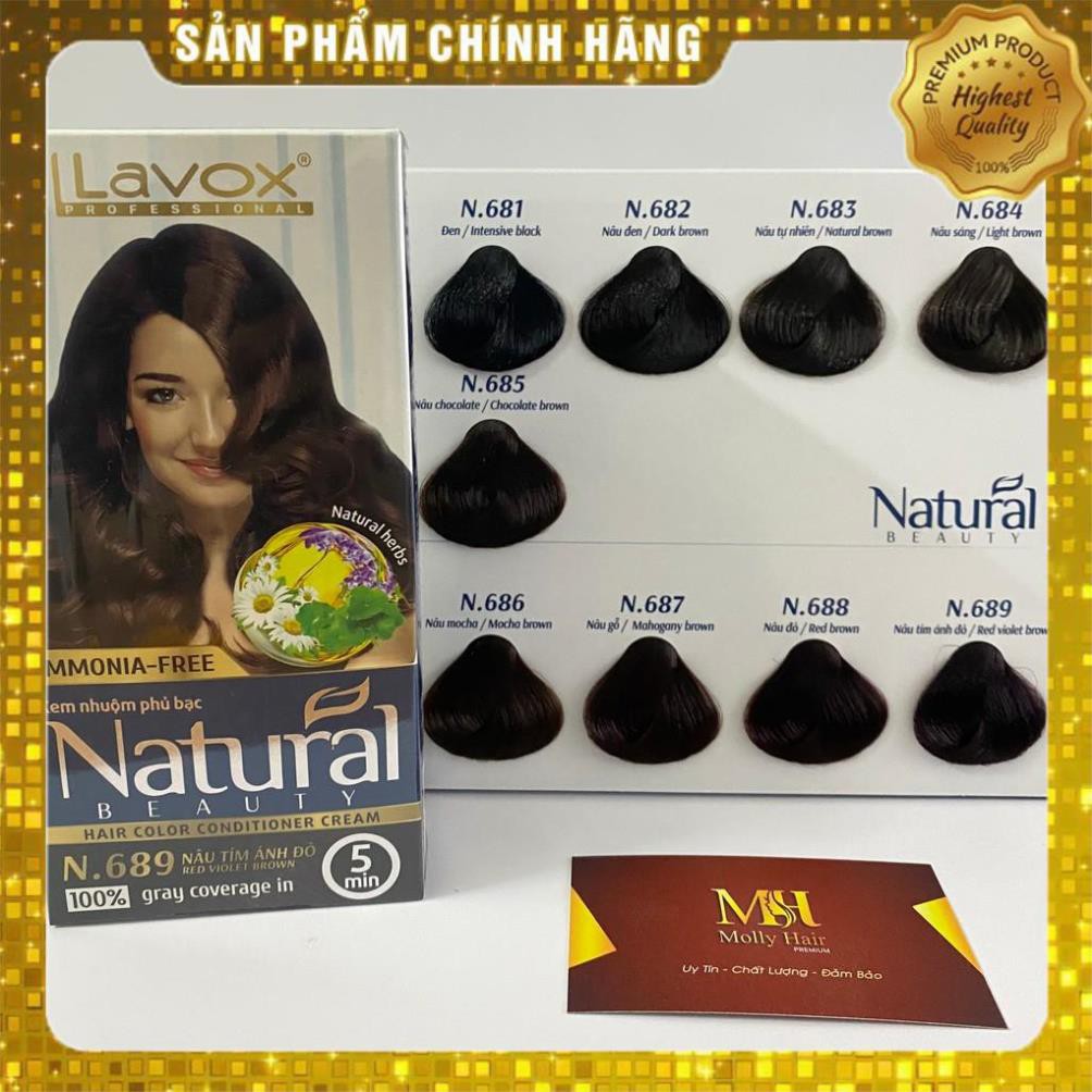 [HÀNG TỐT] NHUỘM CAO CẤP SIÊU DƯỠNG, TỰ NHIÊN LAVOX (Kem nhuộm phủ bạc) - 40ml