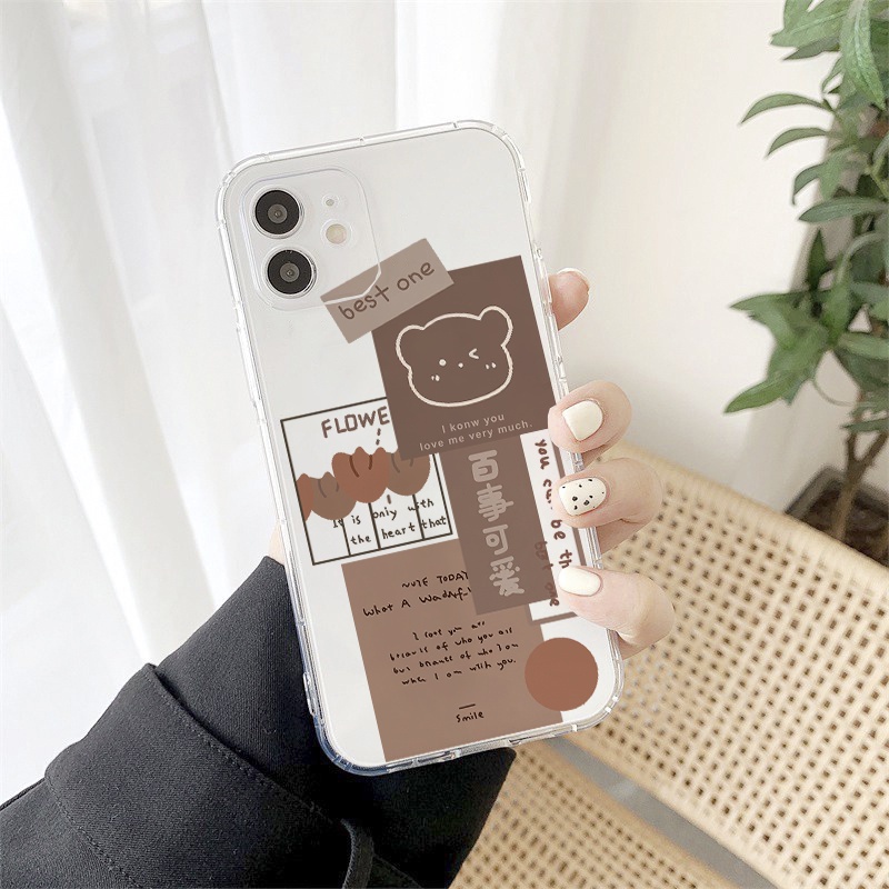 Ốp IPHONE hình Gấu, giấy note đủ dòng 6/6S/7/8/X/11/12/13 Plus Pro Max - E47 BAGI CHÍNH HÃNG | BigBuy360 - bigbuy360.vn