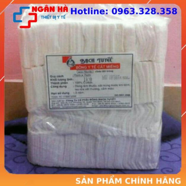 Bông y tế, bạch tuyết y tế cắt miếng 1kg - vệ sinh cho bé