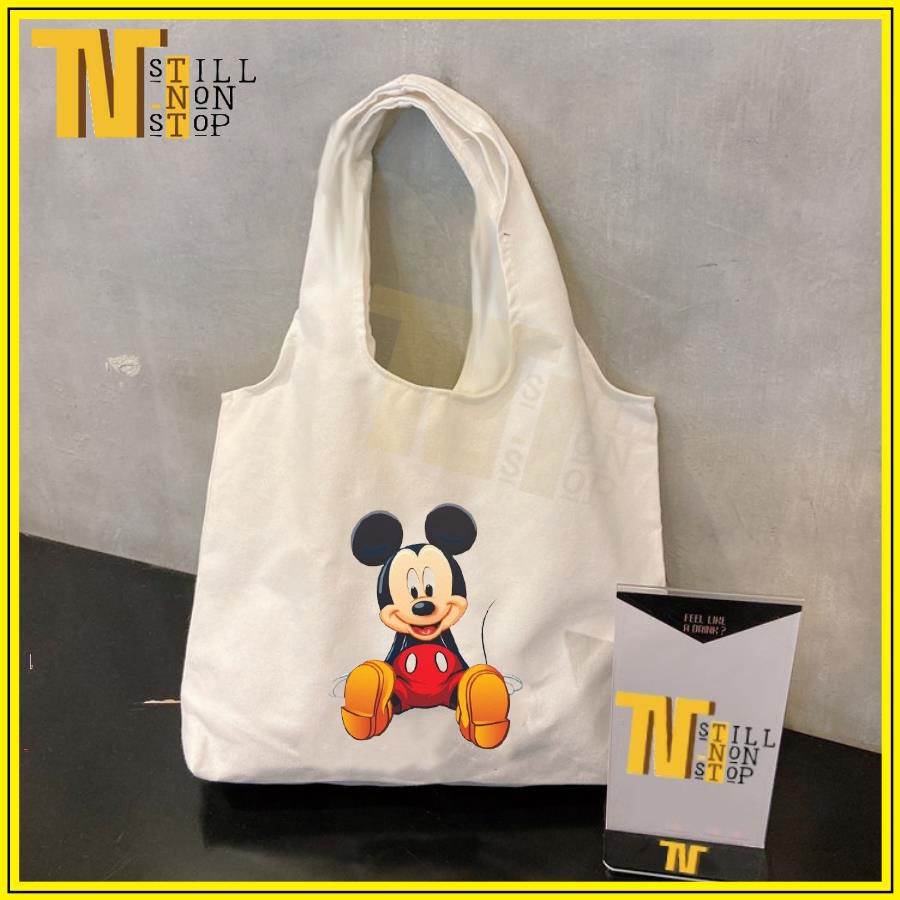 Túi đeo vai (VẢI CANVAS MỀM - QUAI LIỀN) - CHUỘT MICKEY