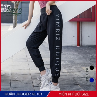 Quần Jogger nữ Louro QL101, mẫu quần tập gym nữ dáng rộng che mọi khuyết điểm, phù hợp tập luyện, đi chơi